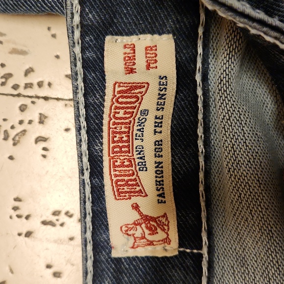 True Religion Straight Leg Acid Washed Jeans - Picture 9 of 16